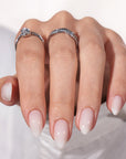 Faux-ongles blanc nacré