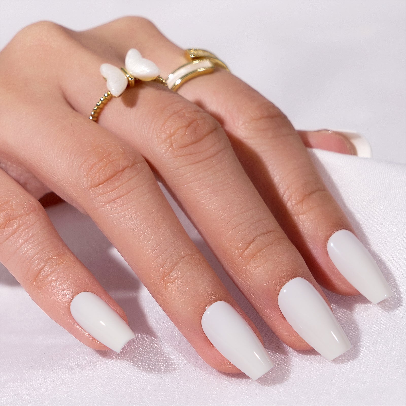 Faux-ongles blanc